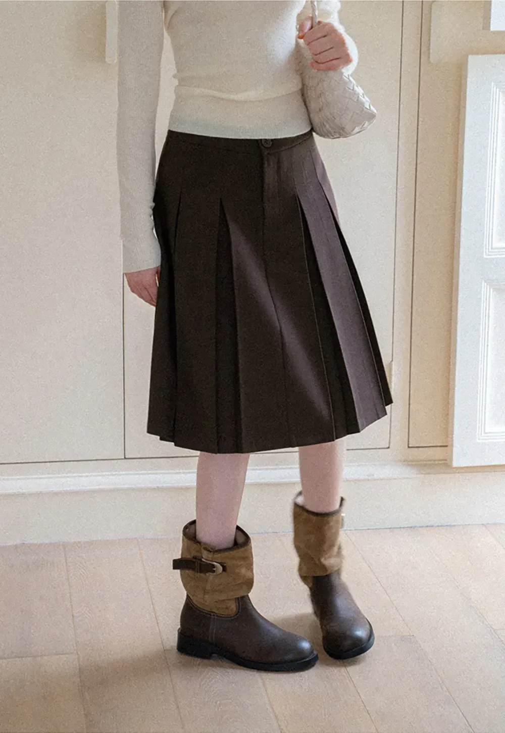 A-Line Skirt with Structured Waistband