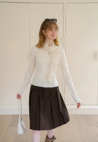 A-Line Skirt with Structured Waistband