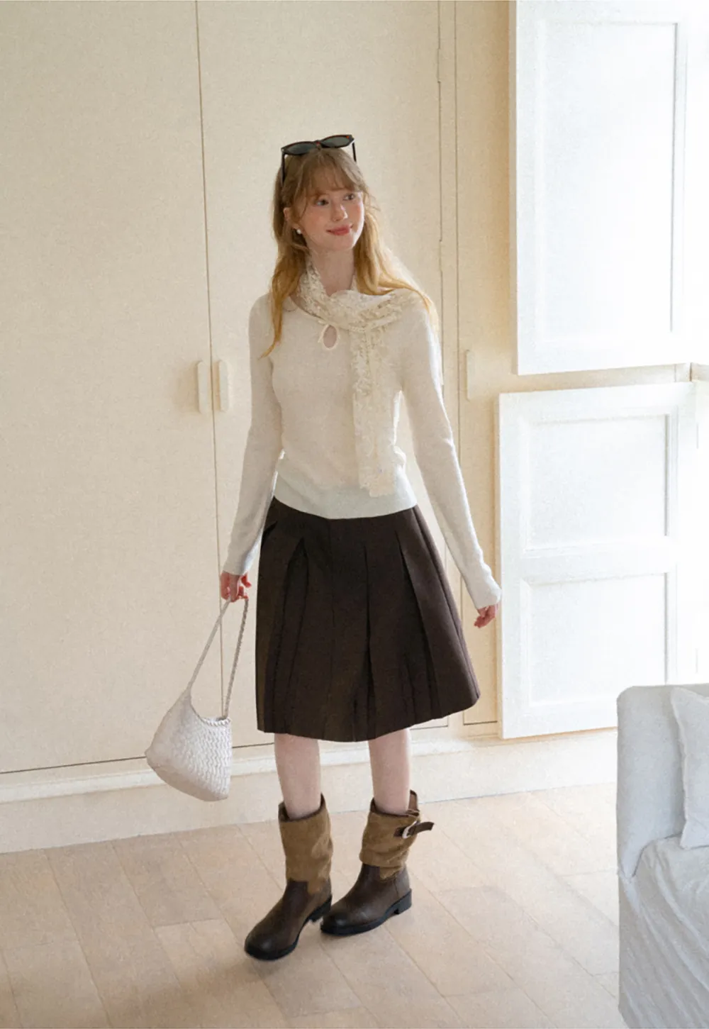 A-Line Skirt with Structured Waistband