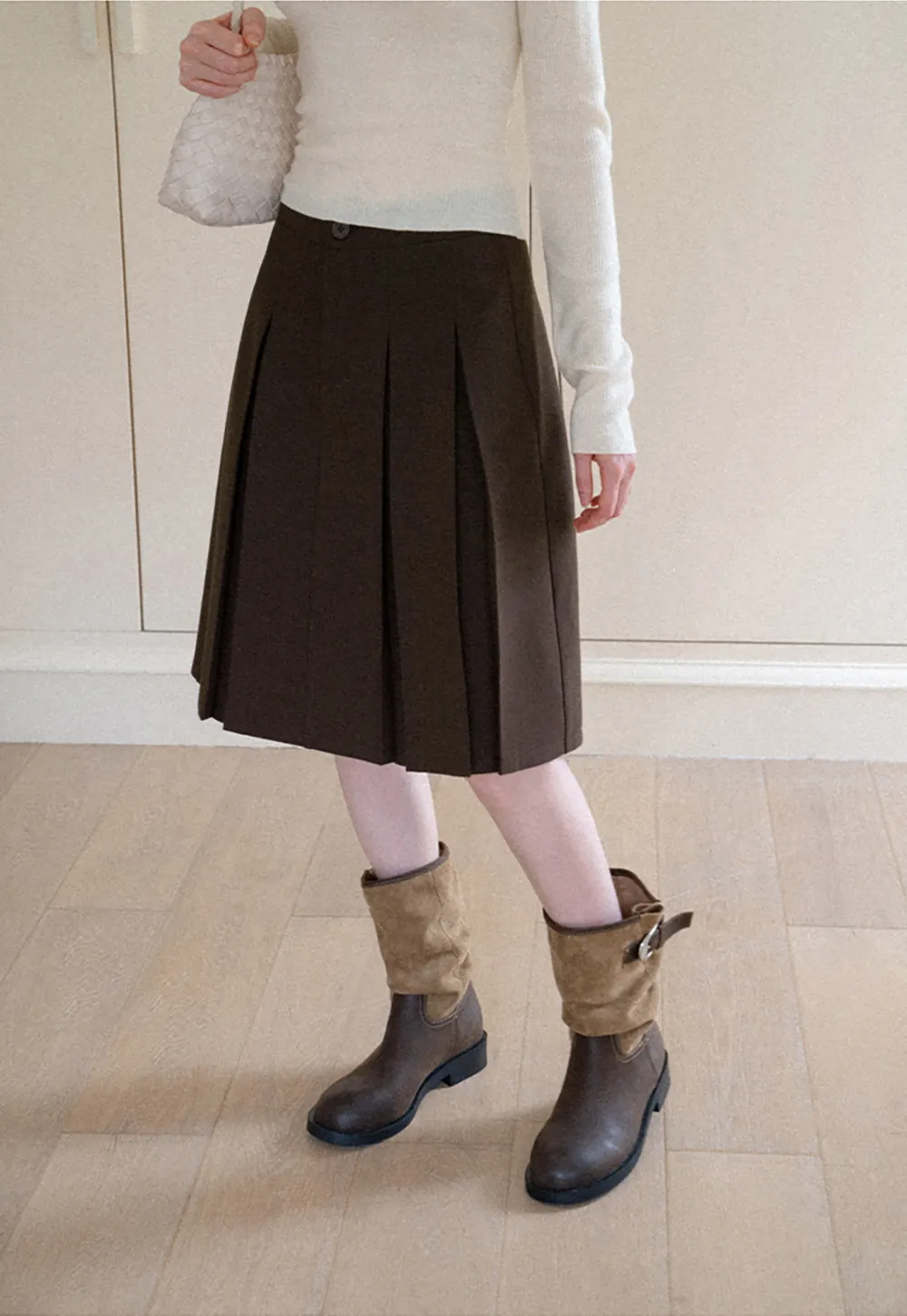 A-Line Skirt with Structured Waistband