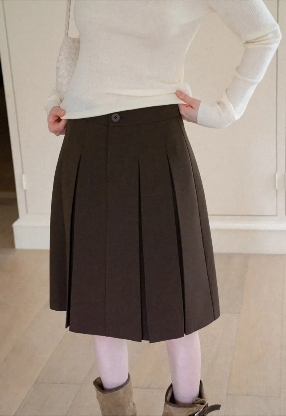 A-Line Skirt with Structured Waistband
