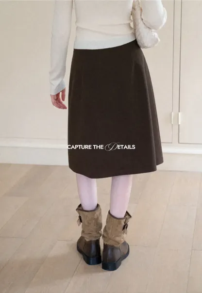 A-Line Skirt with Structured Waistband