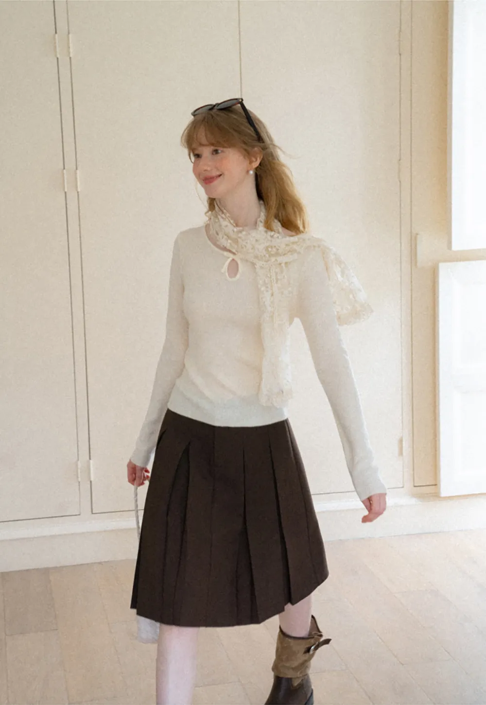 A-Line Skirt with Structured Waistband