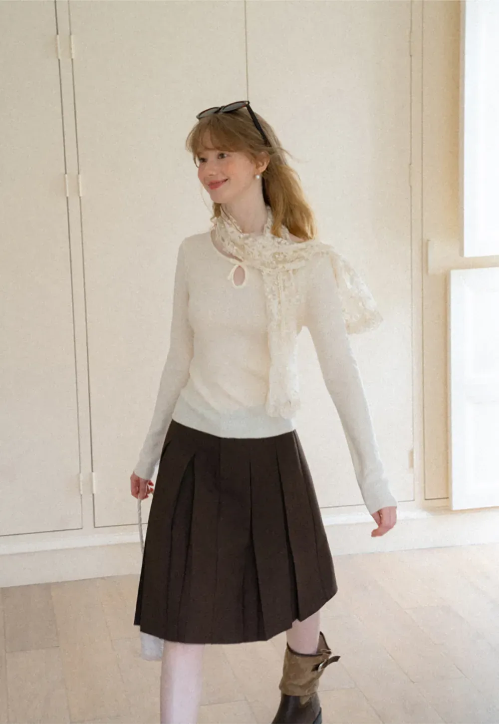 A-Line Skirt with Structured Waistband