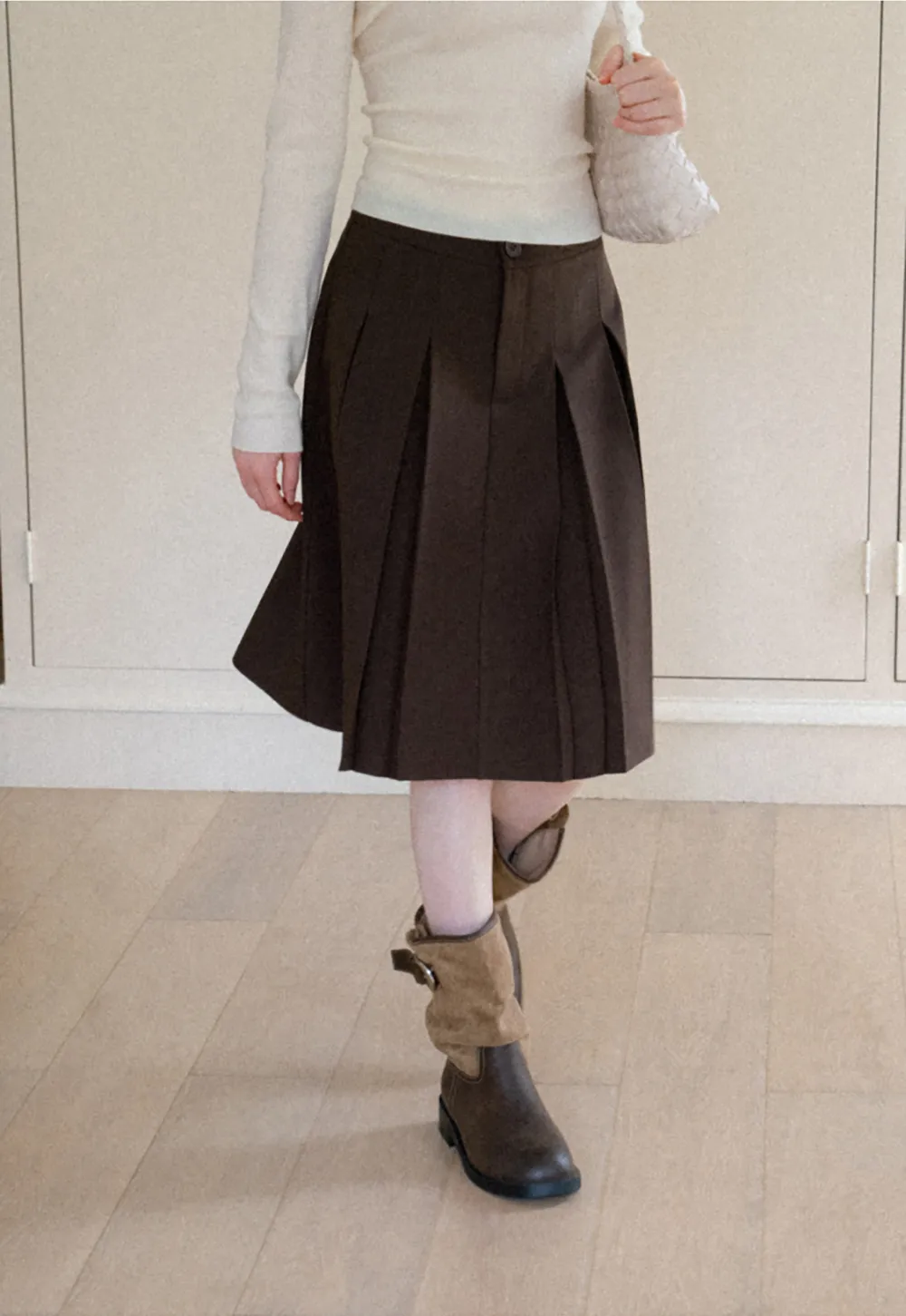 A-Line Skirt with Structured Waistband