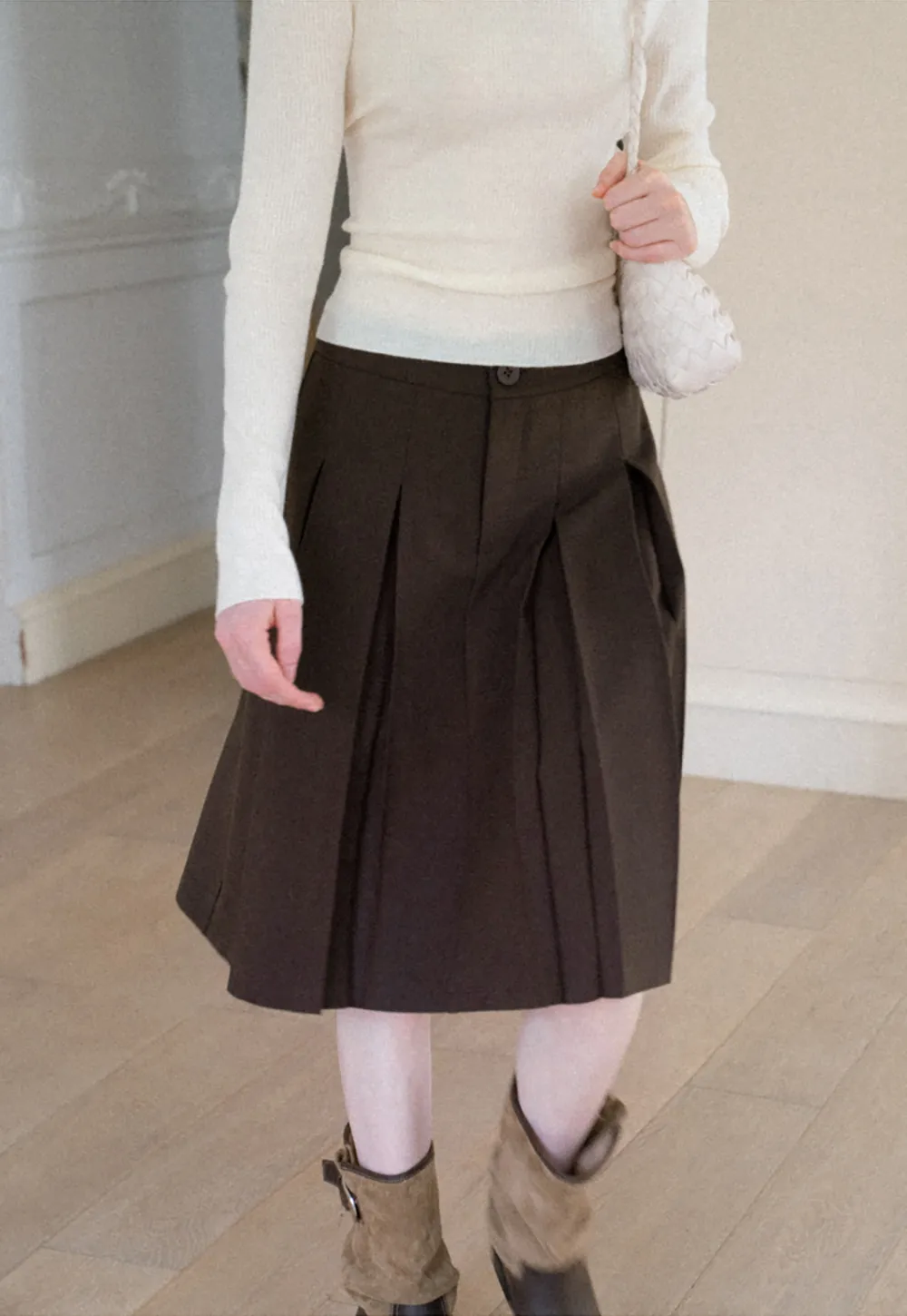 A-Line Skirt with Structured Waistband