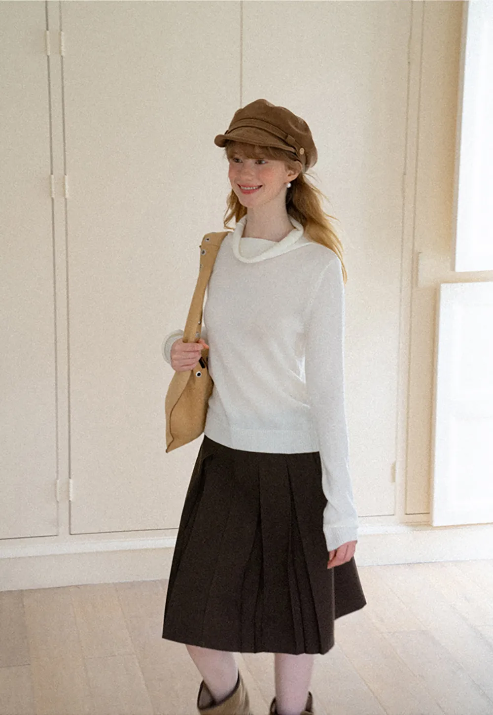 A-Line Skirt with Structured Waistband
