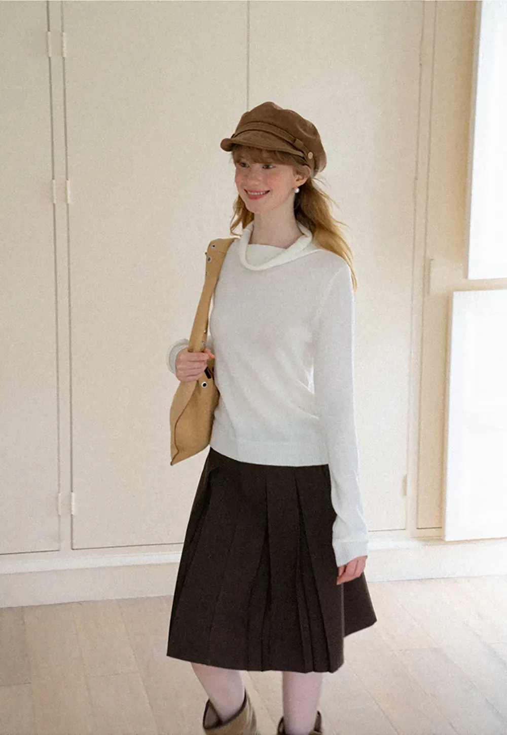 A-Line Skirt with Structured Waistband