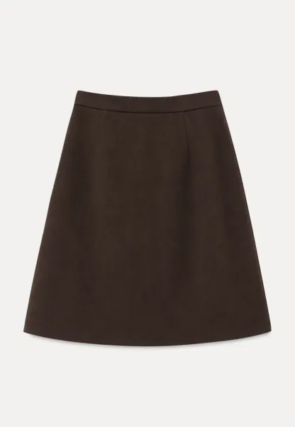 A-Line Skirt with Structured Waistband