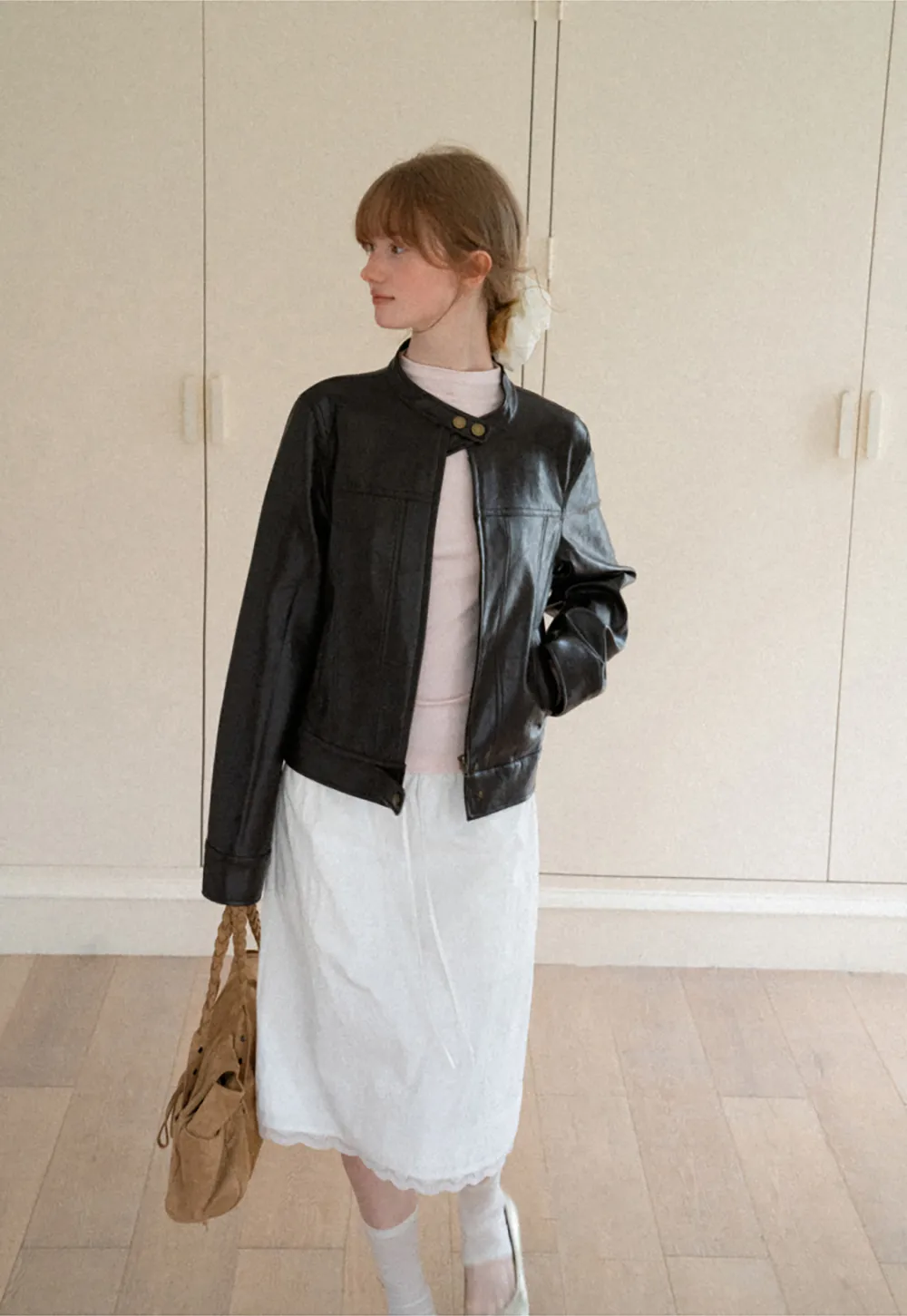 Lace Trim Drawstring Waist Skirt