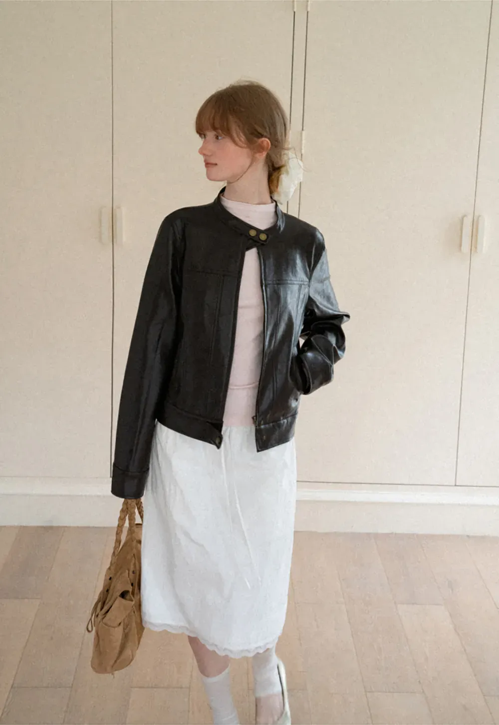 Lace Trim Drawstring Waist Skirt