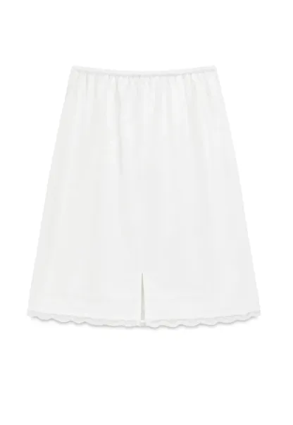 Lace Trim Drawstring Waist Skirt