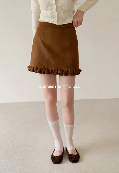 Ruffled Hem Mini Skirt
