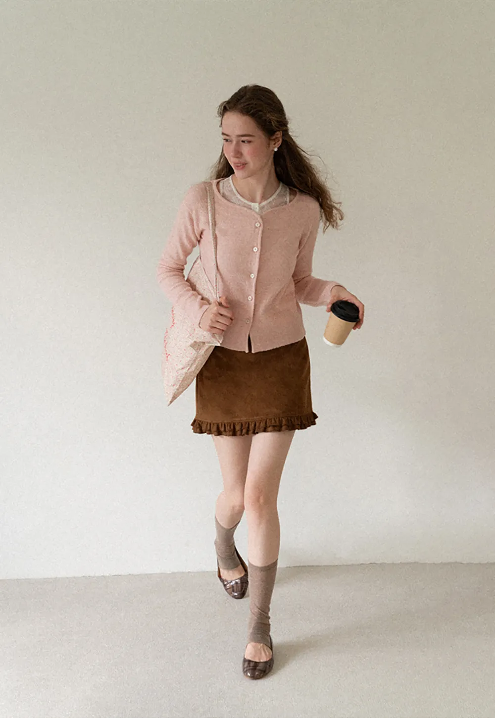 Ruffled Hem Mini Skirt