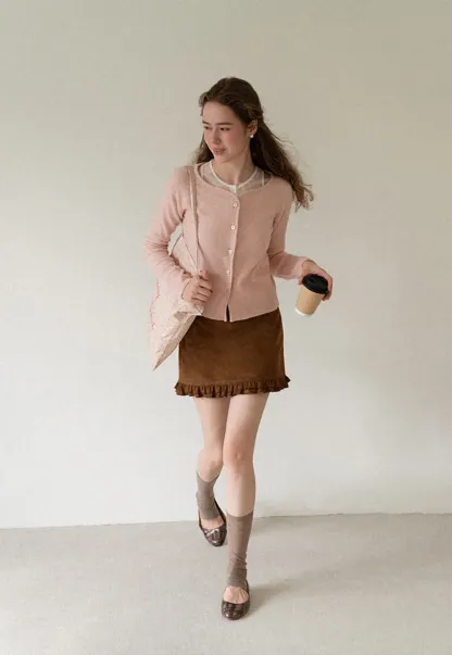 Ruffled Hem Mini Skirt