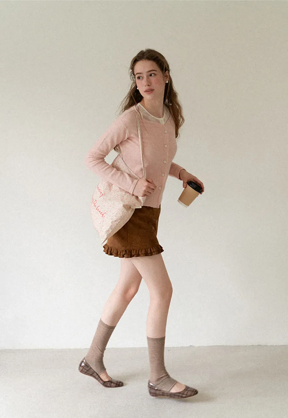 Ruffled Hem Mini Skirt