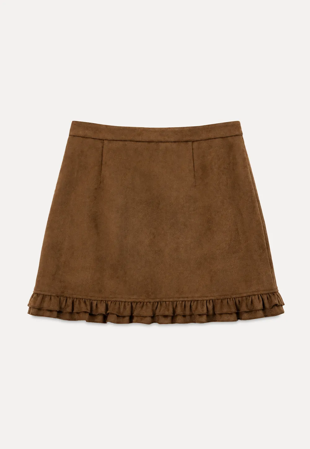 Ruffled Hem Mini Skirt