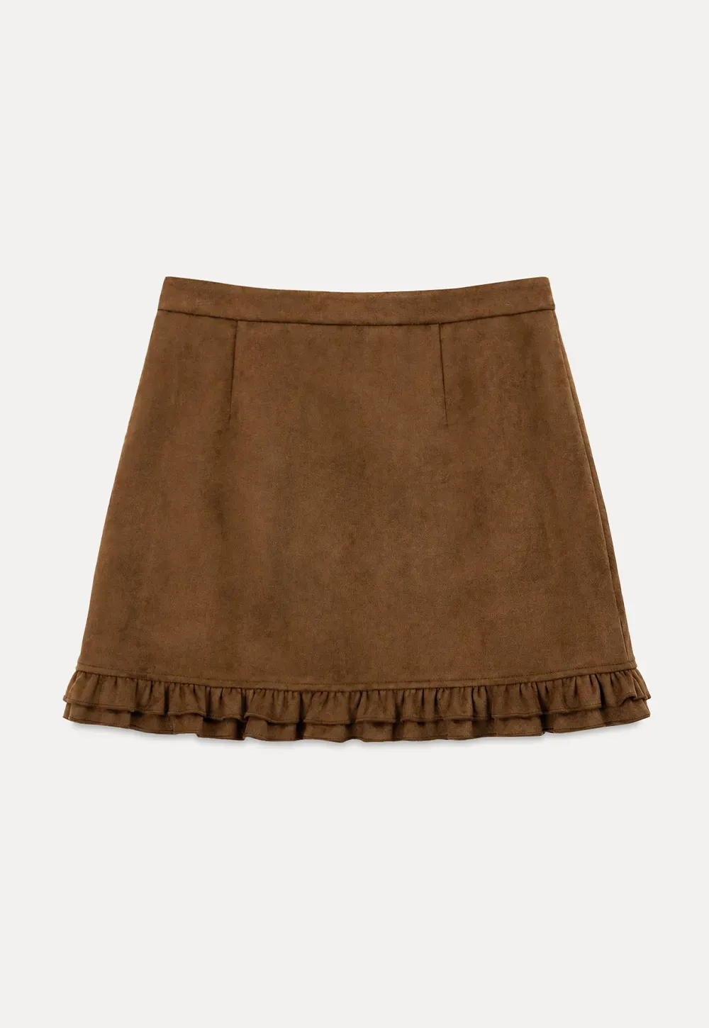 Ruffled Hem Mini Skirt