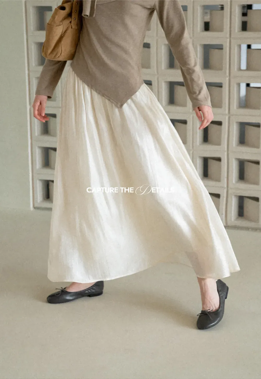 Flowing Pleated Midi Skirt