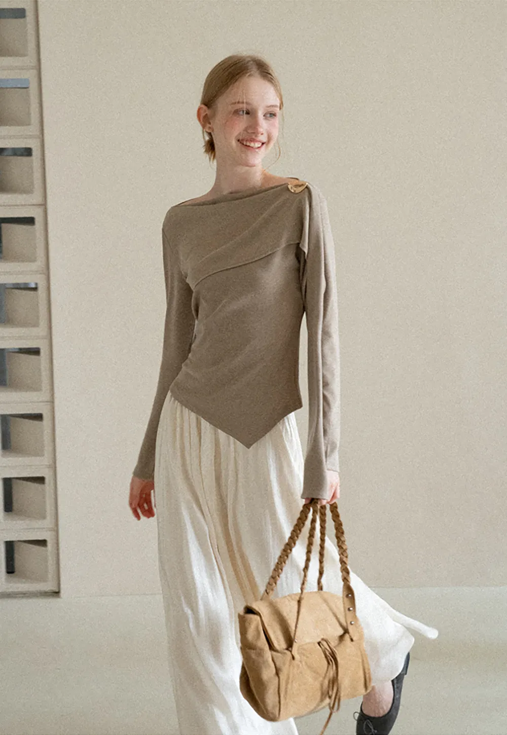 Flowing Pleated Midi Skirt