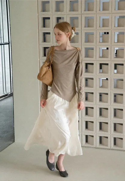 Flowing Pleated Midi Skirt