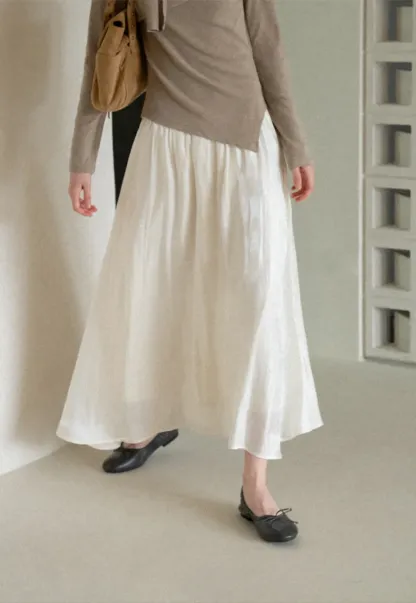 Flowing Pleated Midi Skirt