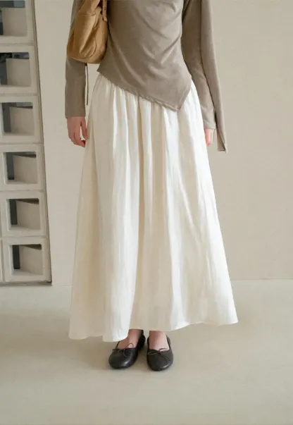 Flowing Pleated Midi Skirt
