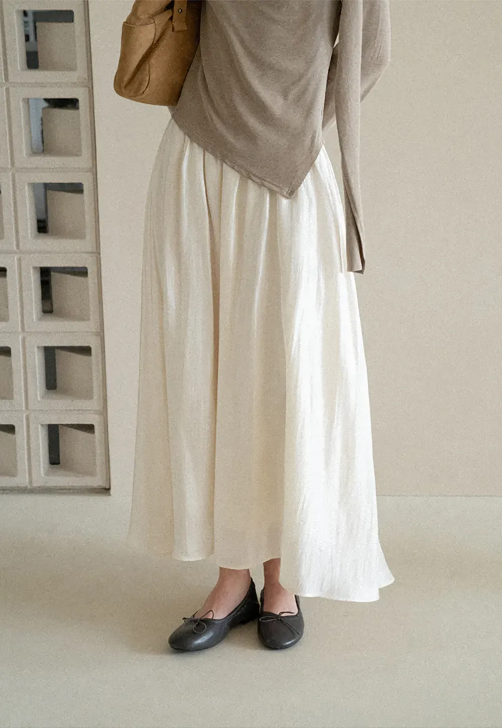Flowing Pleated Midi Skirt
