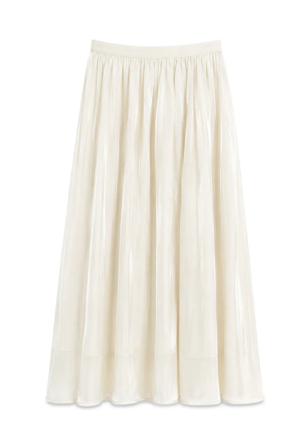 Flowing Pleated Midi Skirt