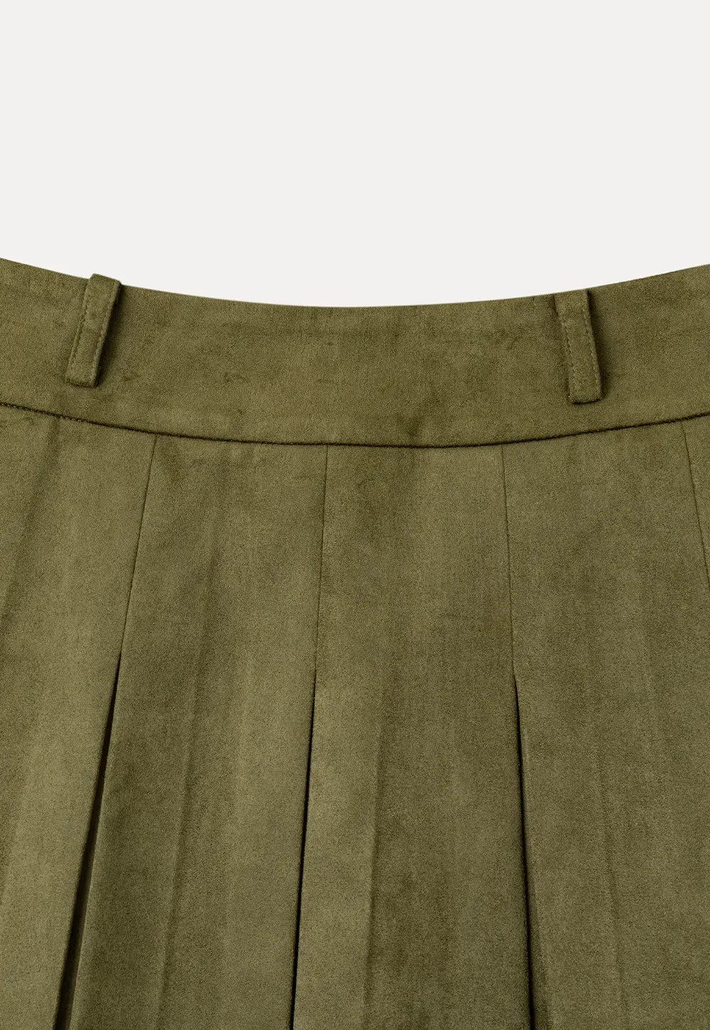 Pleated High Waist A Line Skirt