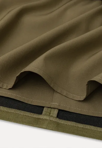Pleated High Waist A Line Skirt
