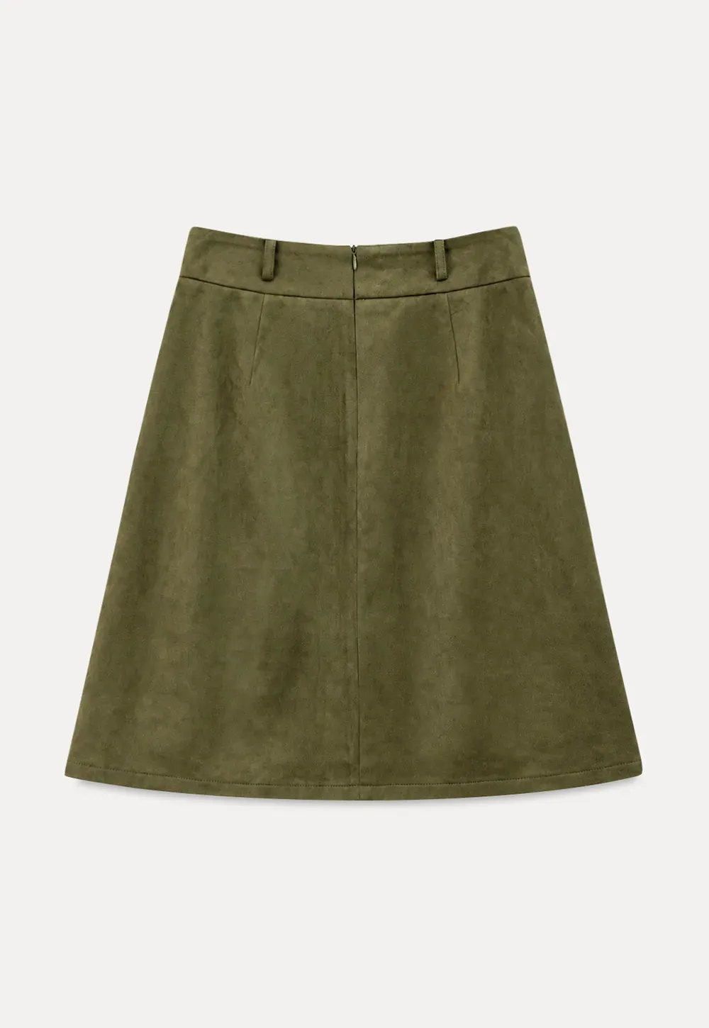Pleated High Waist A Line Skirt