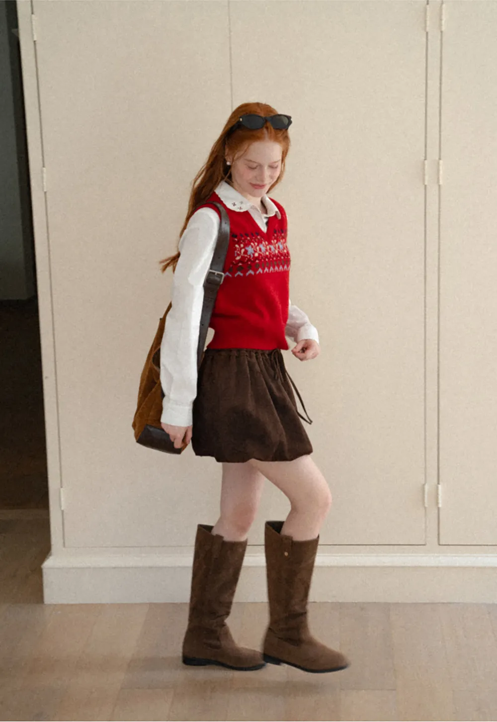Drawstring Waist Suede Shorts