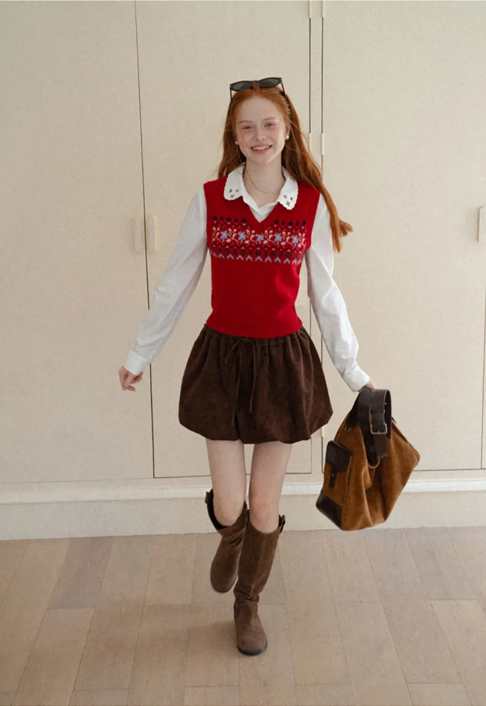 Drawstring Waist Suede Shorts