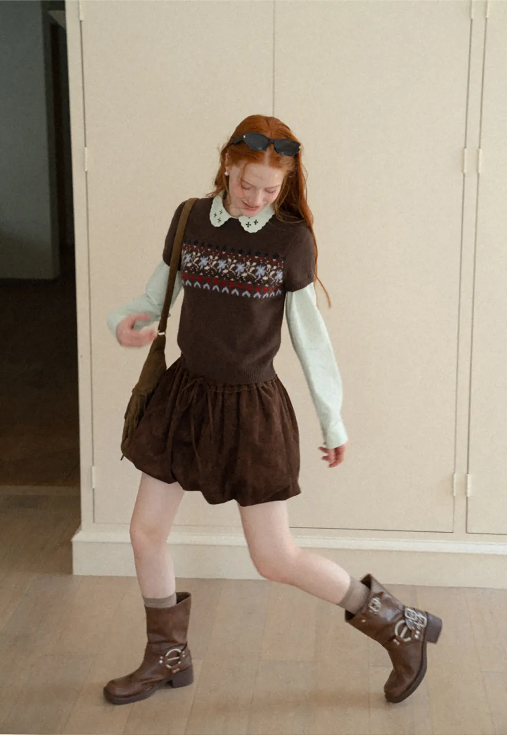 Drawstring Waist Suede Shorts