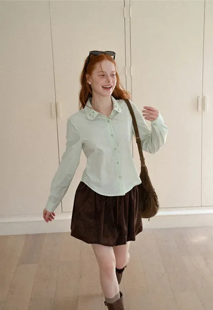 Drawstring Waist Suede Shorts