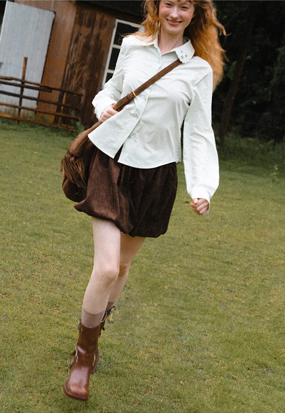 Drawstring Waist Suede Shorts