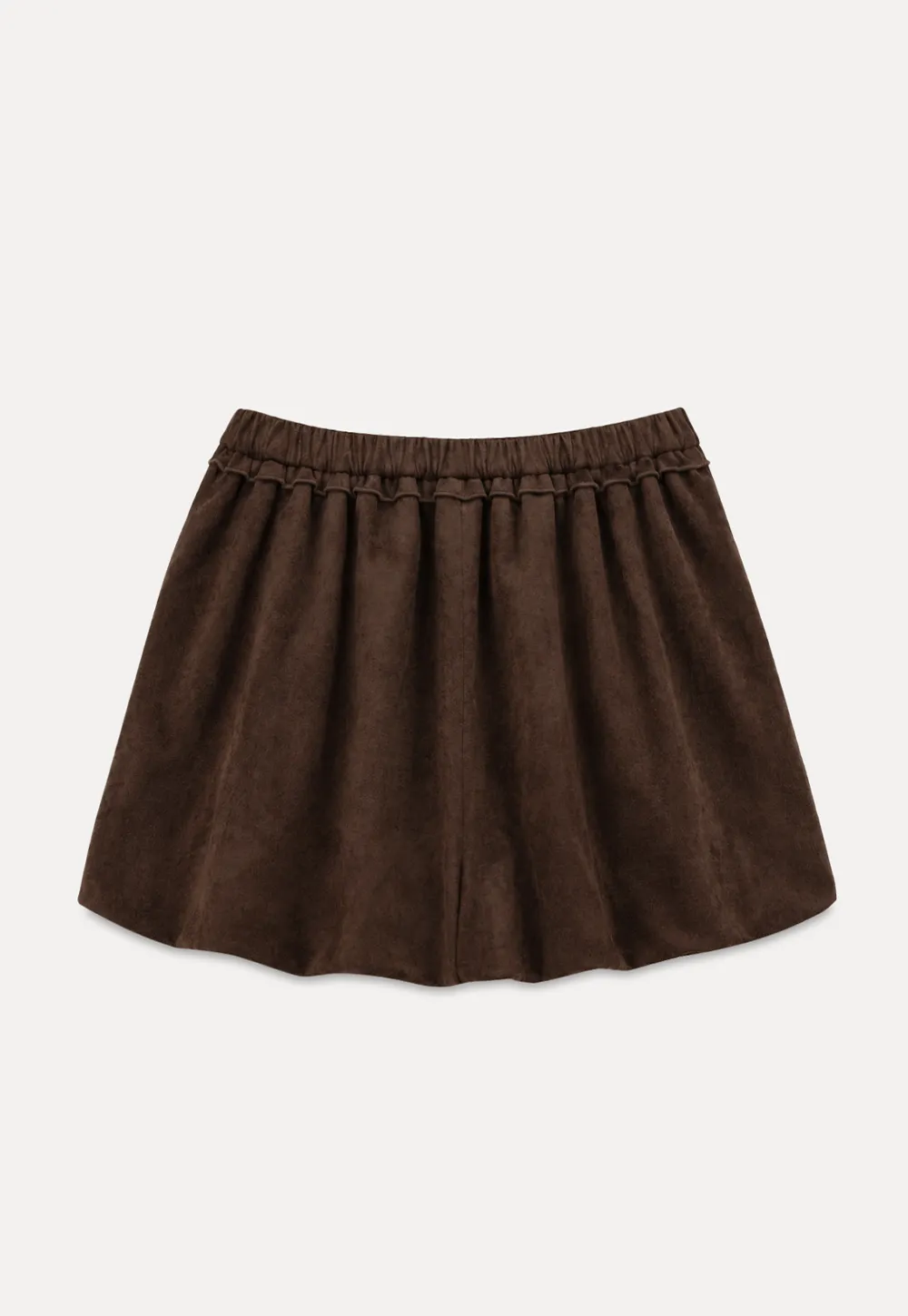 Drawstring Waist Suede Shorts