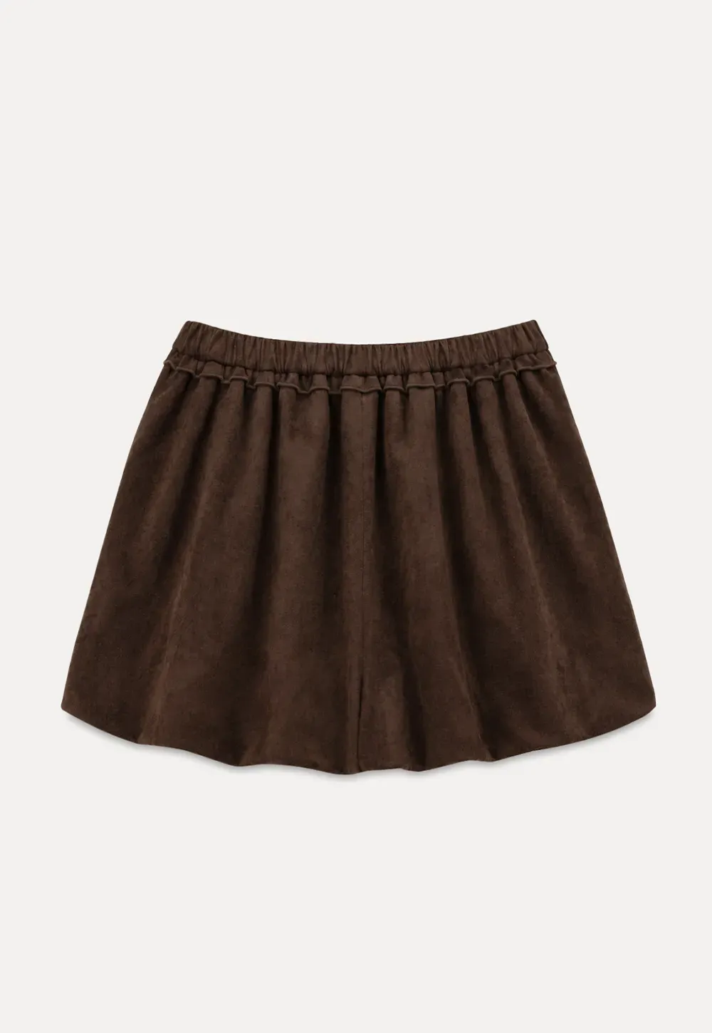 Drawstring Waist Suede Shorts