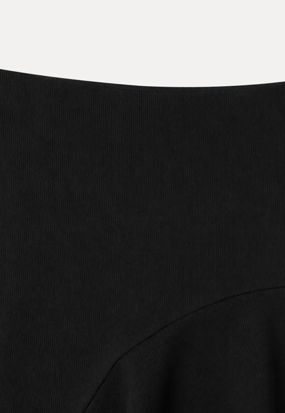 Asymmetrical Hem Flared Skirt