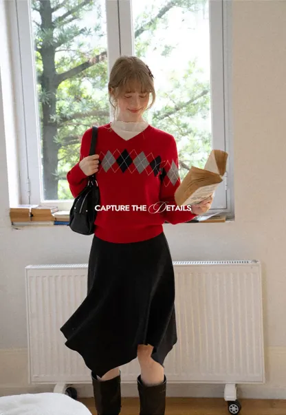 Asymmetrical Hem Flared Skirt