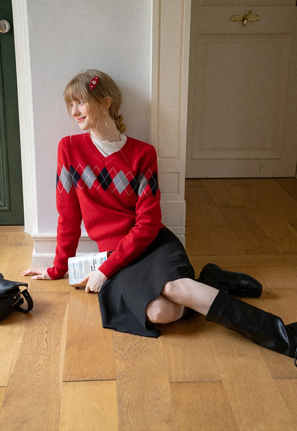 Asymmetrical Hem Flared Skirt