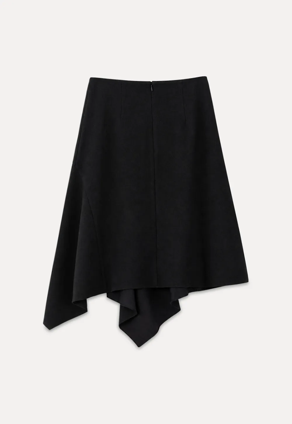 Asymmetrical Hem Flared Skirt