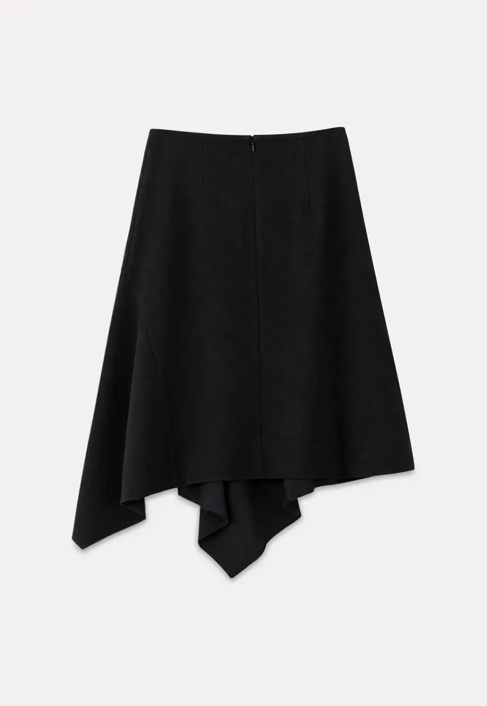 Asymmetrical Hem Flared Skirt