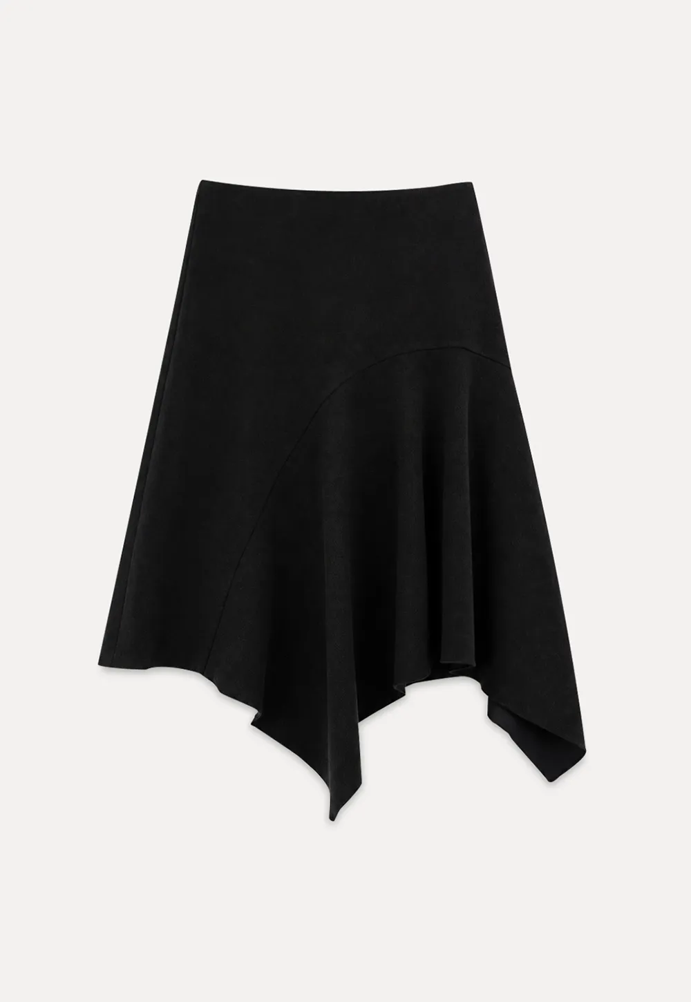 Asymmetrical Hem Flared Skirt