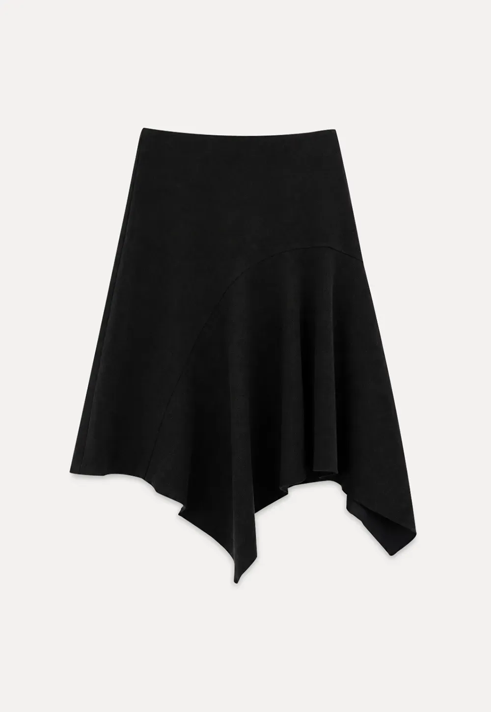 Asymmetrical Hem Flared Skirt