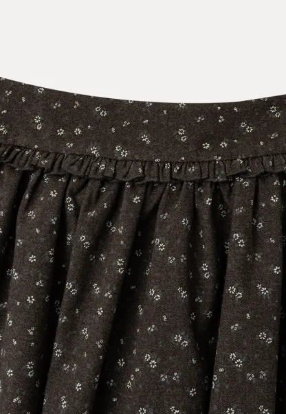 Floral Print A Line Skirt