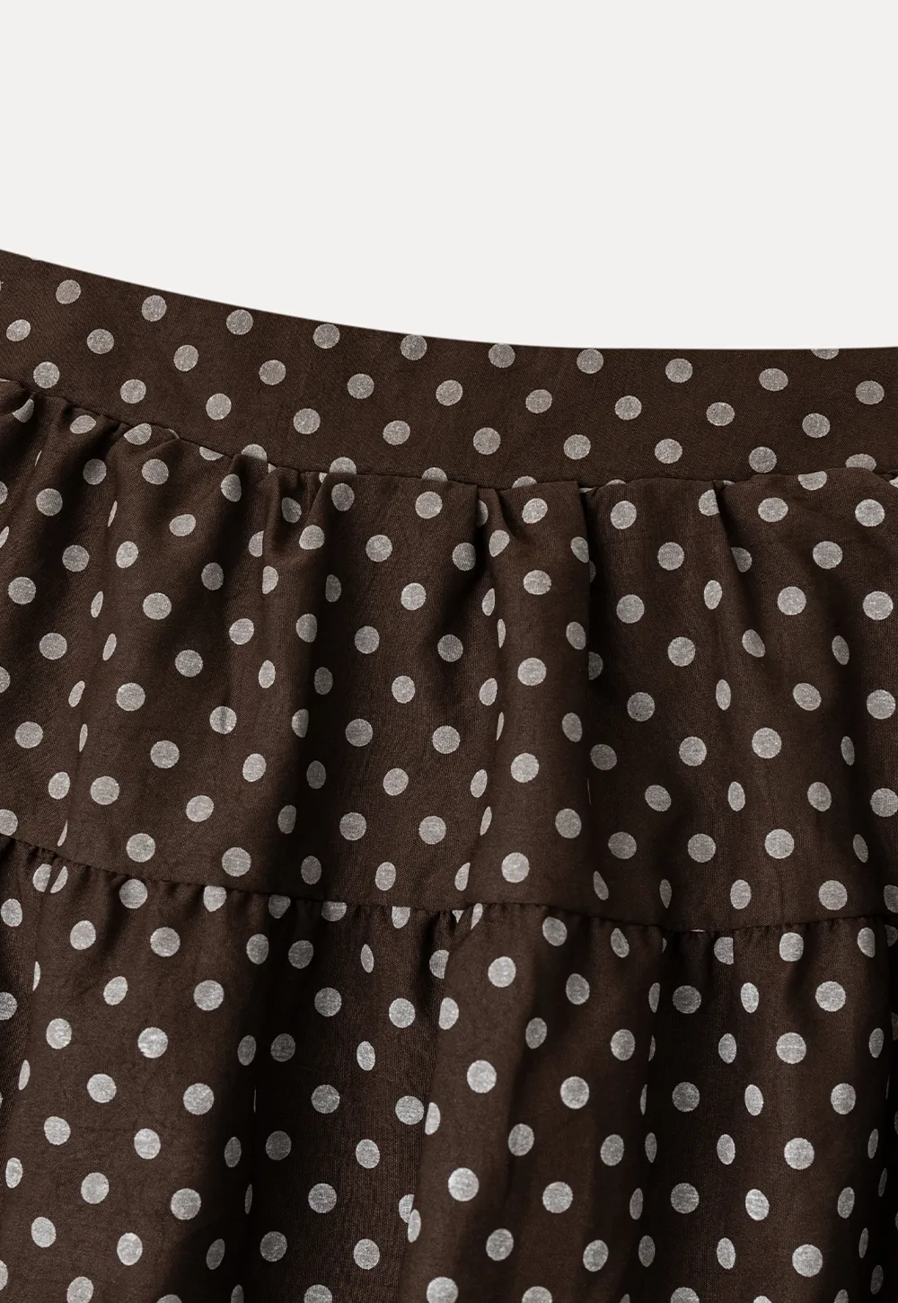 Tiered Polka Dot Midi Skirt