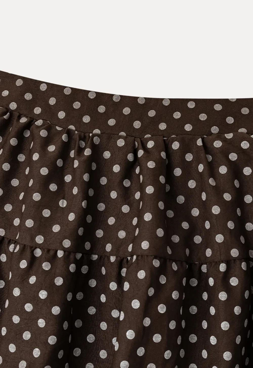 Tiered Polka Dot Midi Skirt