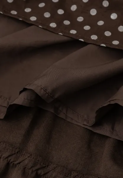 Tiered Polka Dot Midi Skirt